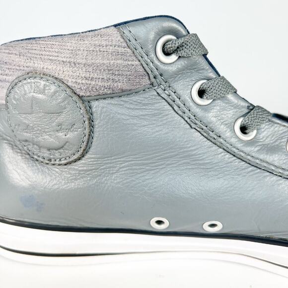 Converse Chuck Taylor Street Mid Leather Sneakers Shoes Grey Men 11 - Picture 10 of 15